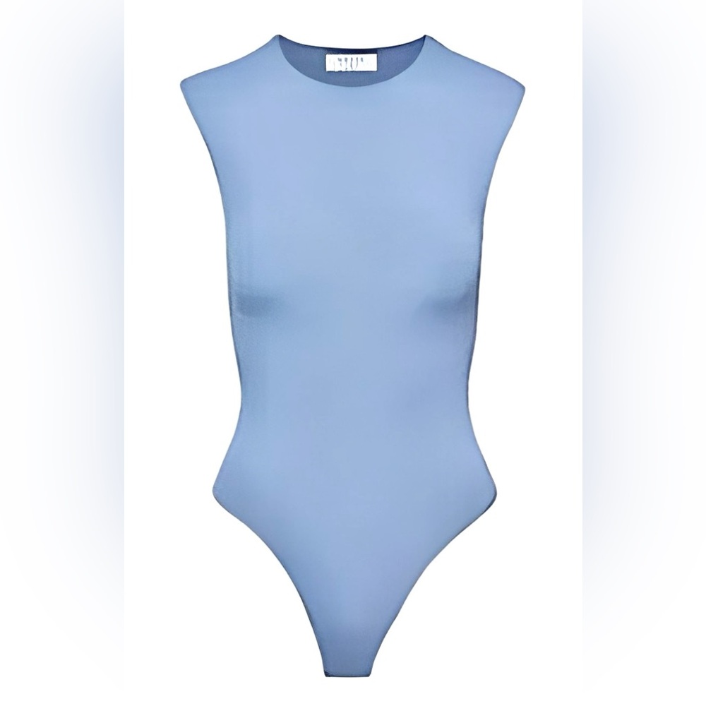 Blue Sleeveless Bodysuit